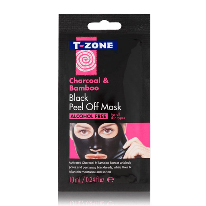 Maschera facciale nera esfoliante 10 ml - Carbone e bambù - T-zone - 1