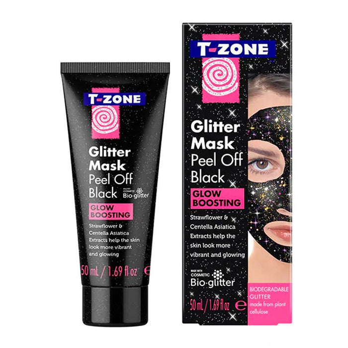 Mascarilla Facial con Glitter Peel off Nero 50 ml - Glow Boosting - - T-zone - 1