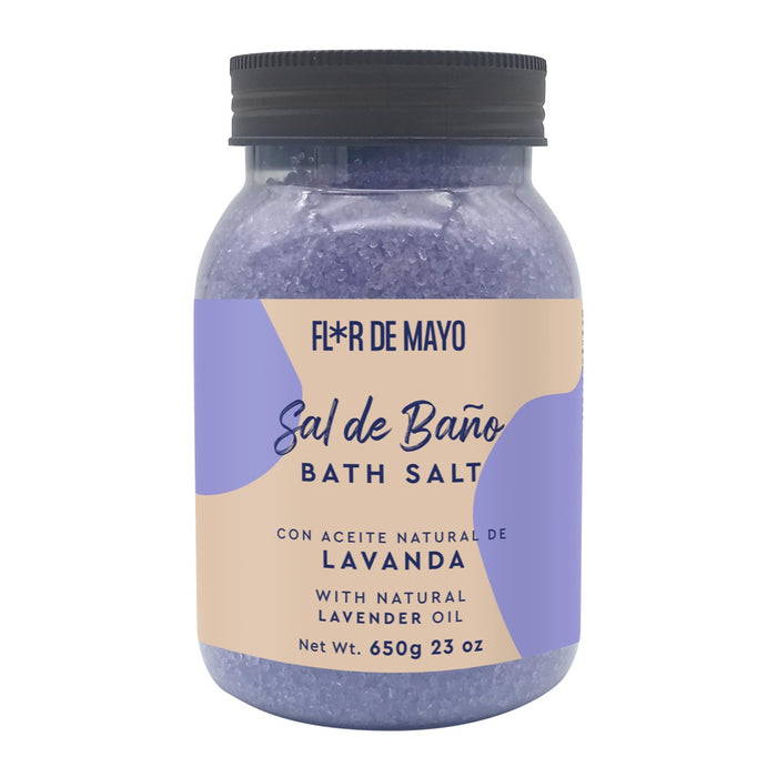 Barattolo di Sale da Bagno alla Lavanda 650g - Flor de Mayo - 1