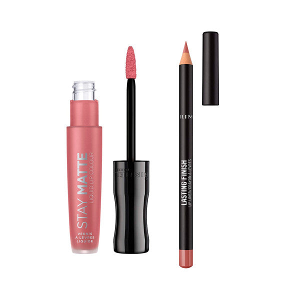 Set Rossetto Liquido Stay Matte + Matita Lasting Finish - Rimmel London : 110 Blush - 2
