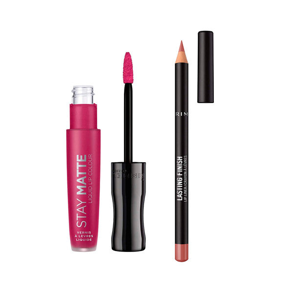 Set Rossetto Liquido Stay Matte + Matita Lasting Finish - Rimmel London : 820 Heartbeat - 2