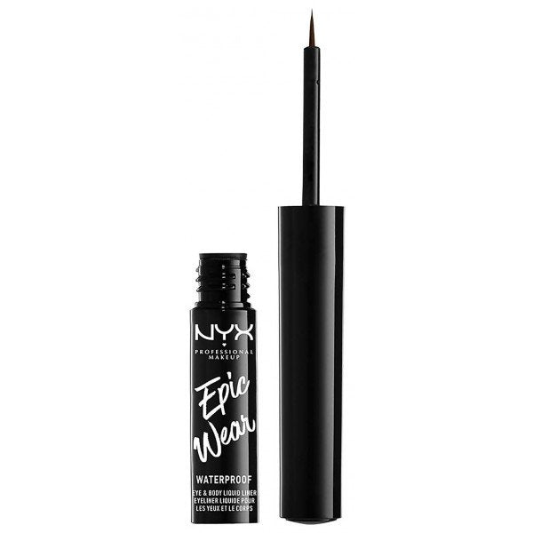 Epic Wear Eyeliner liquido semipermanente - Trucco professionale - Nyx : Brown - 2