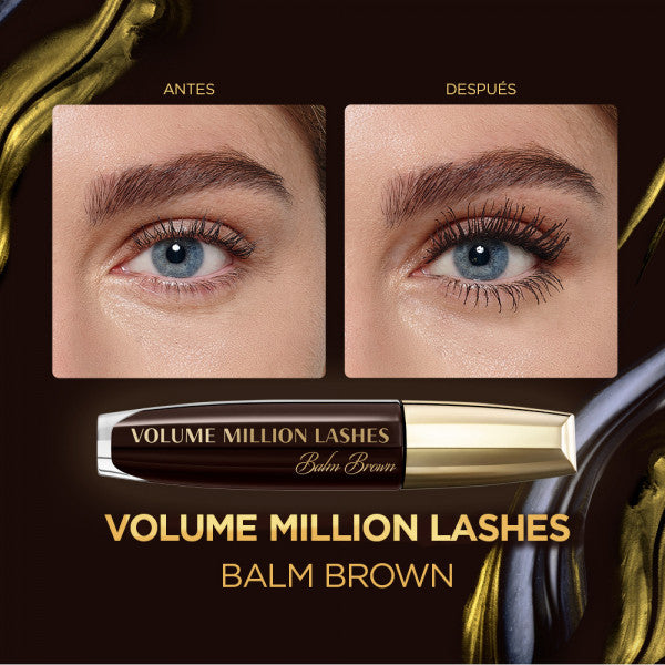 Mascara per ciglia Volume Million Lashes Balm Noir - L'oreal Paris : Marrón - 3