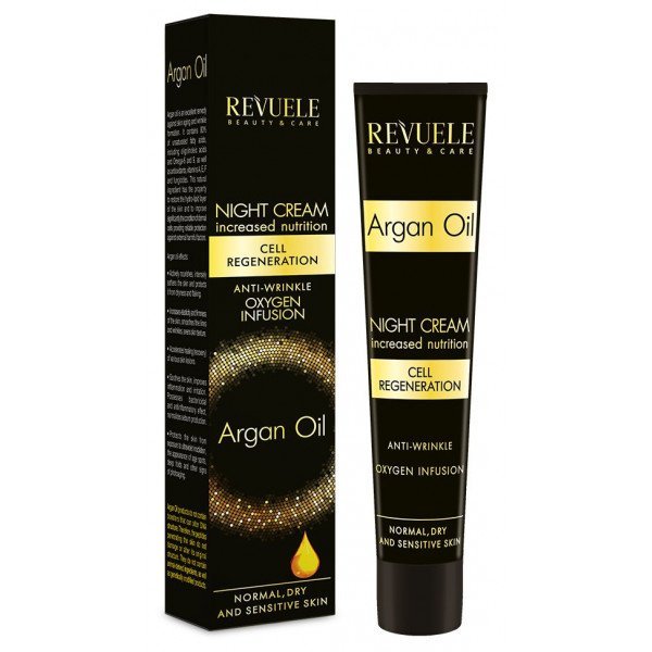 Crema viso notte all&#39;olio di Argan - Revuele - 1