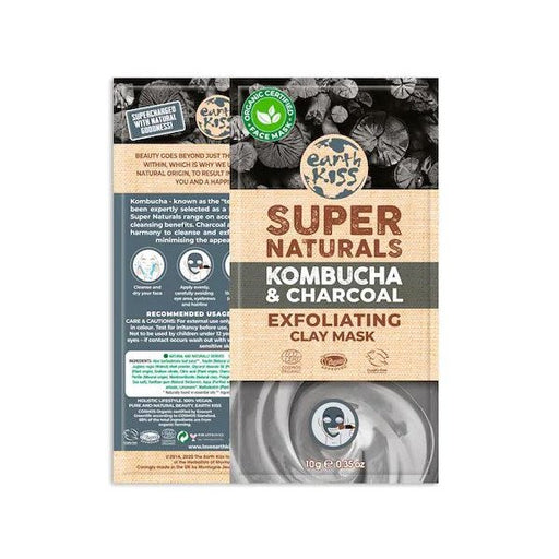 Maschera esfoliante al carbone e all'argilla di kombucha - Earth Kiss - 1