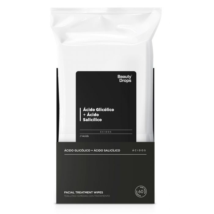 Salviette Struccanti con Trattamento all&#39;Acido Glicolico + Acido Salicilico - Beauty Drops - 1