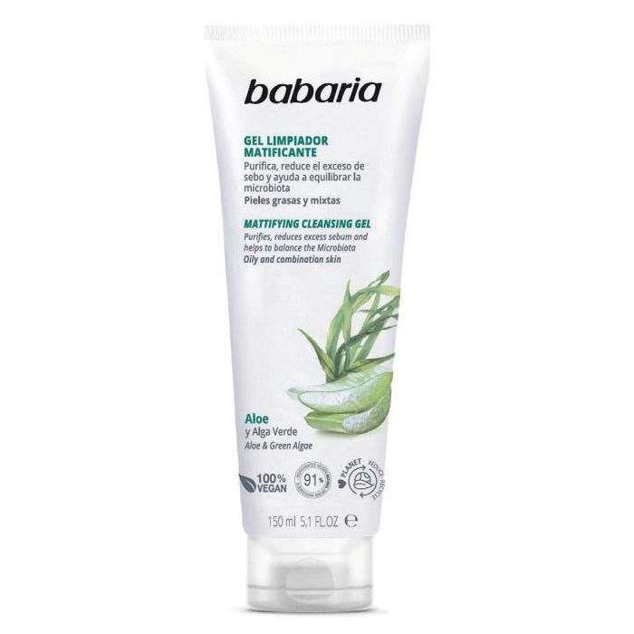 Gel detergente opacizzante all'Aloe e Alga Verde - Babaria - 1