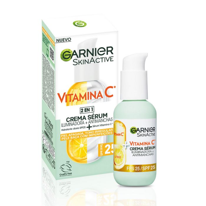 Crema Siero Illuminante Anti-Macchie alla Vitamina C Skin Active - Garnier - 1
