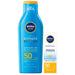 Sun Solar Milk protegge e abbronza - Nivea: SPF50 200 ml + Protección Antimanchas SPF50 50 ml - 2
