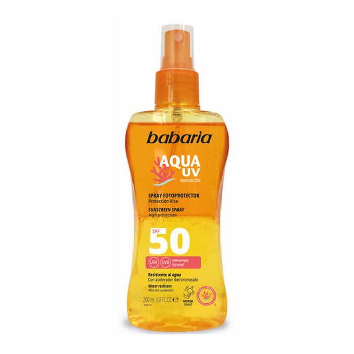 Spray Fotoprotettore Aqua Uv - Babaria : SPF 50 200ML - 1