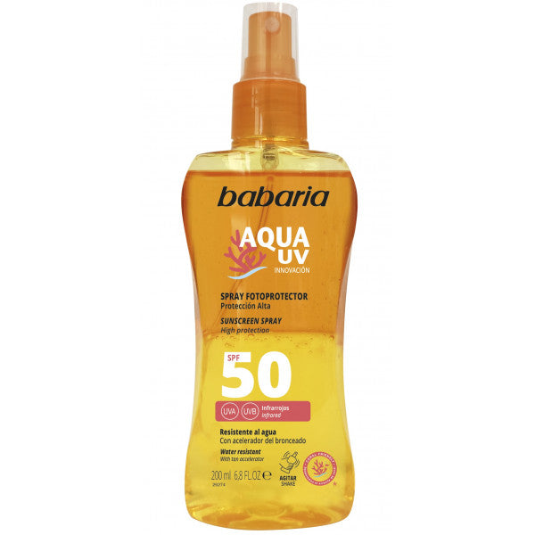 Spray Fotoprotettore Aqua Uv - Babaria: SPF 50 200ML - 1