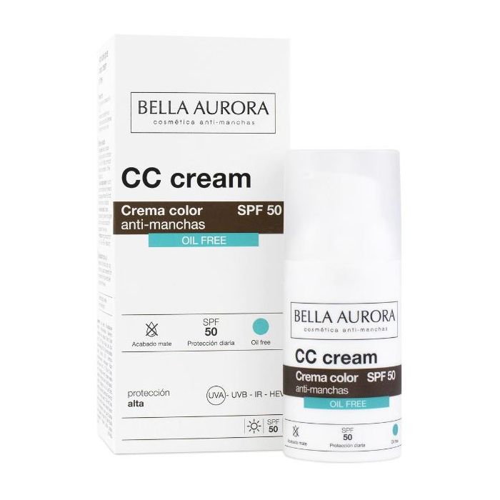 Crema Colorata Anti-macchie senza Olio Spf 50+: Spf 50 30ml - Bella Aurora - 1
