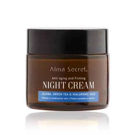 Crema Notte Riparatrice Antietà - Jojoba, Tè Verde &amp; Acido Ialuronico - 50 ml - Alma Secret - 1