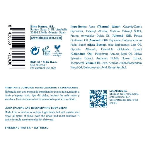 Crema Corpo - Avocado, Karitè e Calendula - 250 ml - Alma Secret - 2