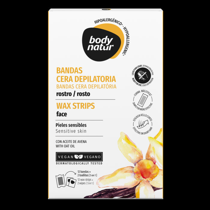 Strisce Depilatorie per il Viso per Pelli Sensibili - Body Natur - 1