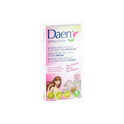 Striscia Depilatoria Viso Cera Fredda Rosa Mosqueta - Daen - 1