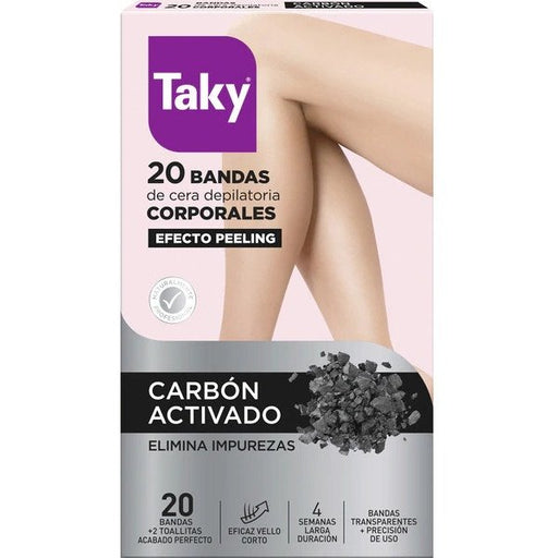 Strisce Depilatorie per il Corpo con Carbone Attivo Effetto Peeling - Taky - 1