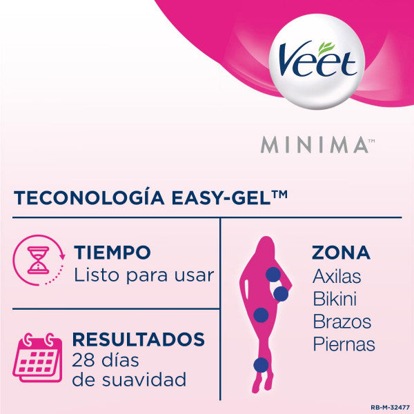 Strisce di Cera Fredda per Gambe e Corpo - Veet : 20 unidades - 2