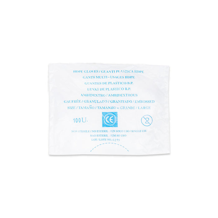 Guanti in plastica taglia L 100 unità - Tessiline - 1
