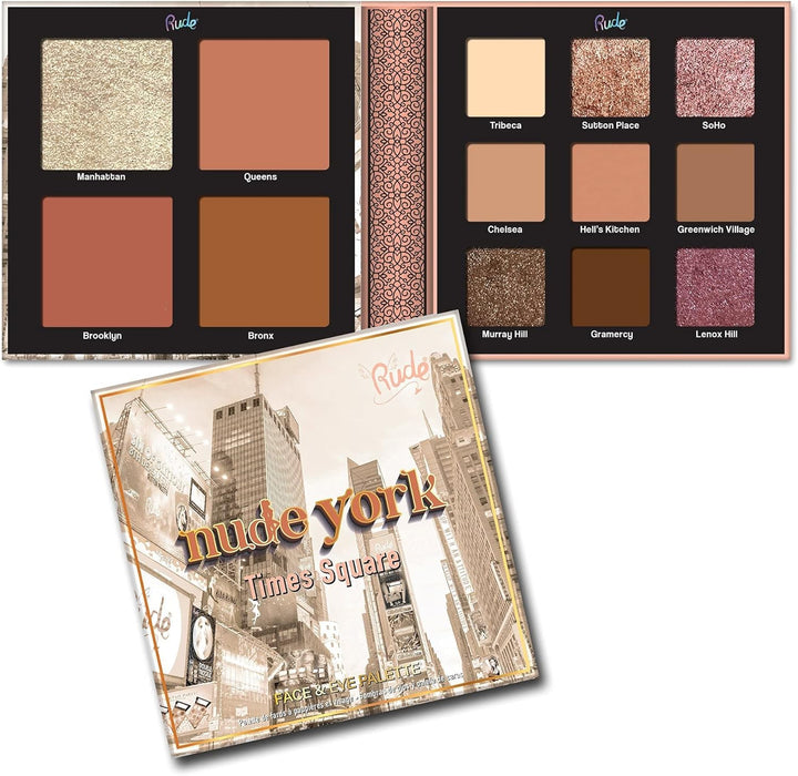 Palette di ombretti Nude per occhi e viso - Rude : Nude York - 1