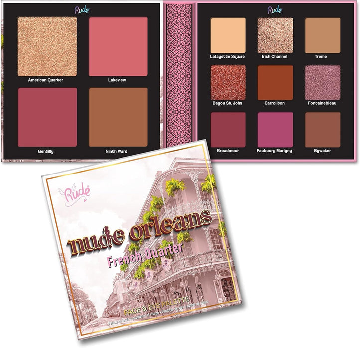 Palette di ombretti Nude per occhi e viso - Rude : Nude Orleans - 1