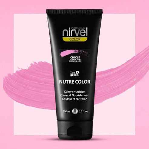 Maschera Colore Nutre Colore Nocciola 200 ml - Nirvel : Rosa Chicle - 1