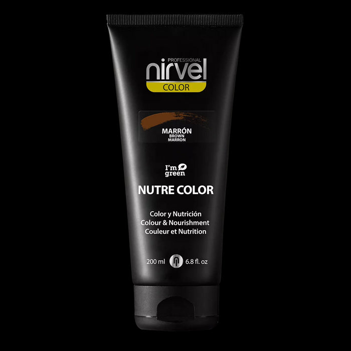 Maschera Colore Nutre Colore Nocciola 200 ml - Nirvel : Marrón - 2