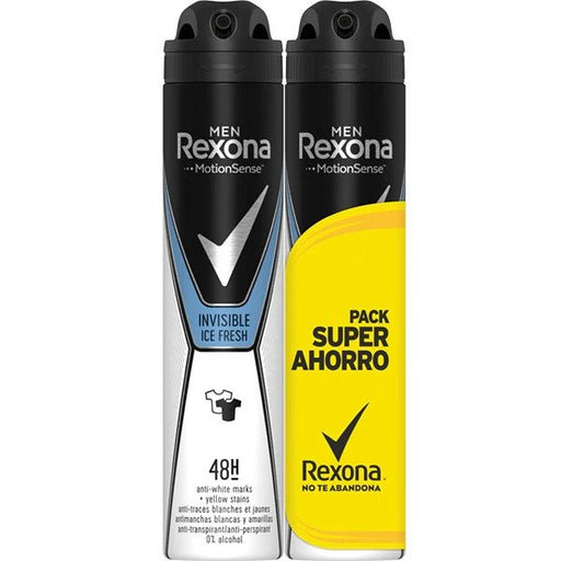 Men Deo Spray Ghiaccio Invisibile - Rexona: 2x200ml - 1