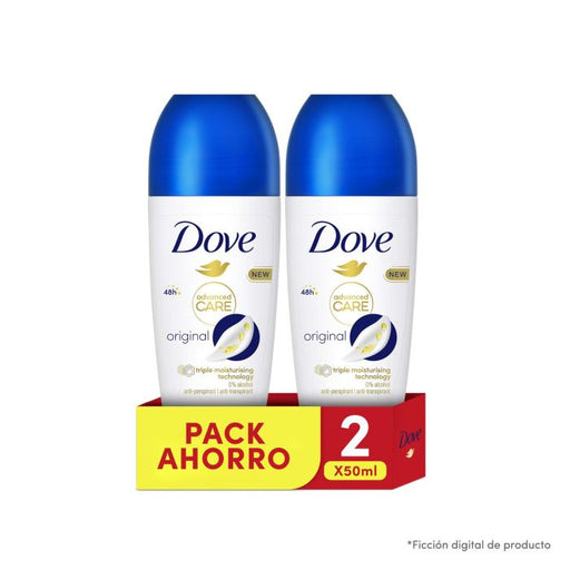 Original Donne Deodorante Roll on - Dove : 2 x 50ML - 1