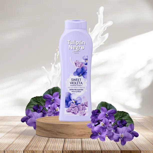 Gel da bagno e doccia alla violetta dolce - Tulipan Negro - 3