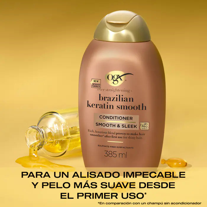 Condizionatore Cheratina Brasile Liscio - Ogx - 2