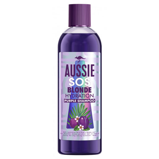 Sos Shampoo Idratante Viola per Capelli Biondi: 290 ml - Aussie - 1