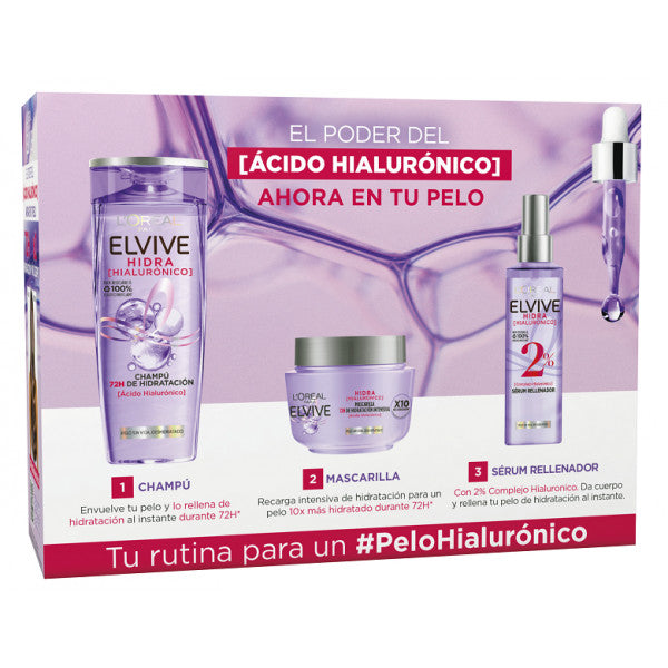 Hydra Hyaluronic Box Shampoo + maschera + siero: Set 3 prodotti - Elvive - 2