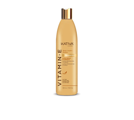 Shampoo Ultra Riparazione e Forza con Vitamina E, Biotina e Bambù - Kativa : 550 ML - 1