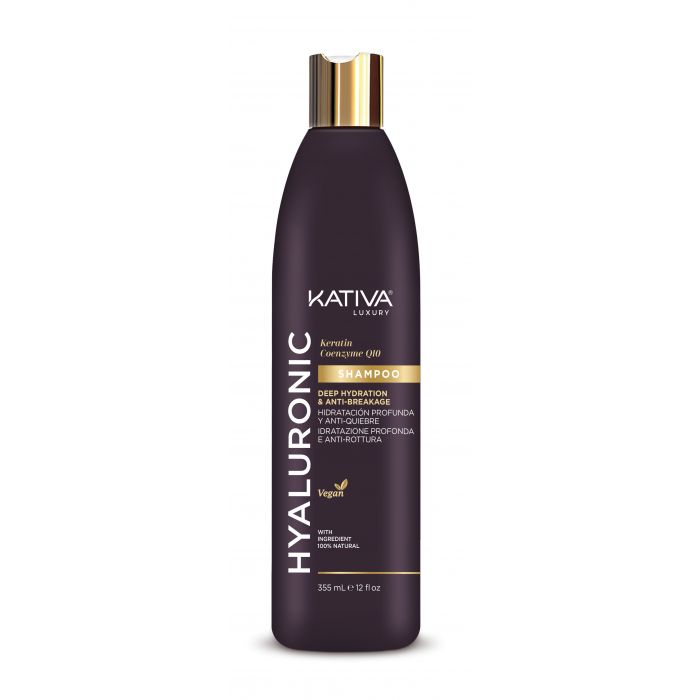 Shampoo con Acido Ialuronico, Cheratina e Coenzima Q10 - Kativa : 355 ML - 1