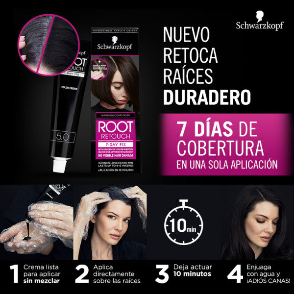 Ritocca Radici Root 7day Fix - Schwarzkopf : CASTAÑO NATURAL - 3