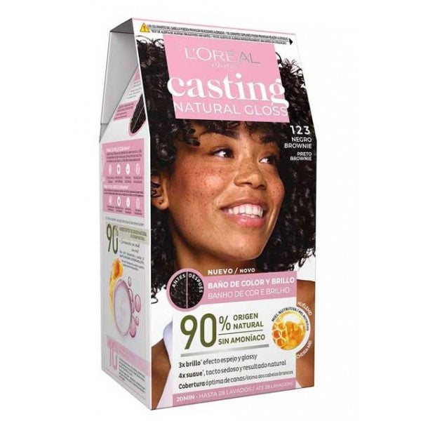 Casting Natural Gloss Colorazione senza Ammoniaca - L'oreal Paris : 123 Black Ganache - 2