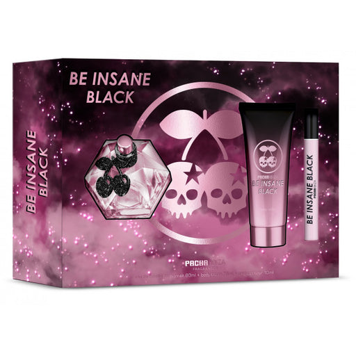 Be Insane Nero per Lei Edt: Edt 80ml + Lozione corpo 75ml + Mini - Pacha - 1