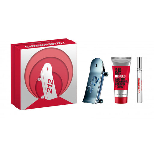 212 Men Heroes Estuche: Edt 90ml + Sg 100ml + Spray da viaggio 10ml - Carolina Herrera - 1