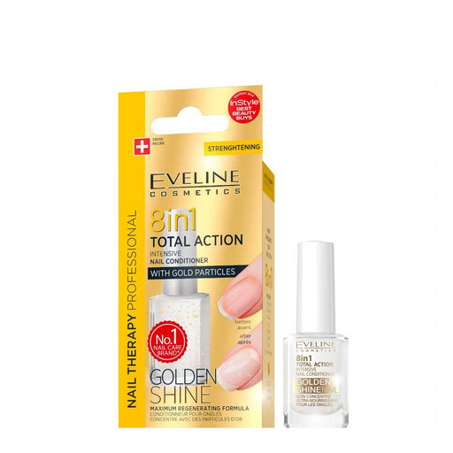 Indurente per unghie 8 in 1 - Nail Therapy Golden Shine - Eveline - 1