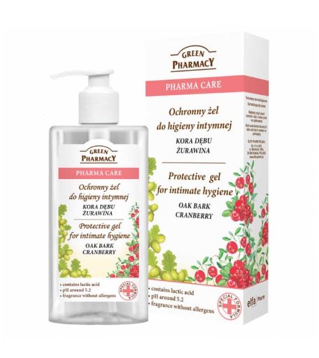 Gel per l'igiene intima Oak & Cranberry - Green Pharmacy - 1