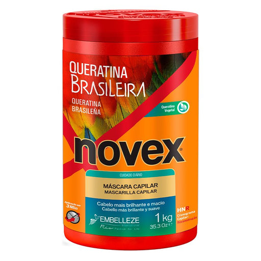 Maschera per capelli alla cheratina brasiliana 1 kg - Lucentezza e levigatezza - Novex - 1