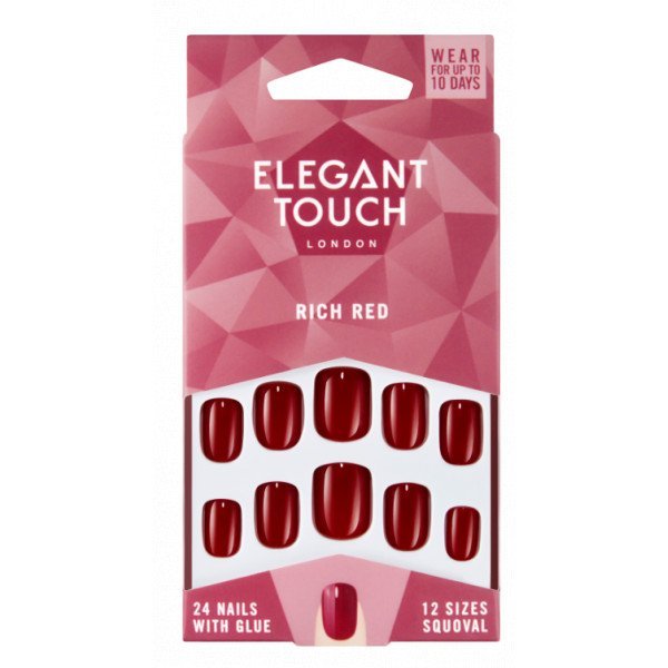 Unghie finte Ricco Rosso - Elegant Touch - 1