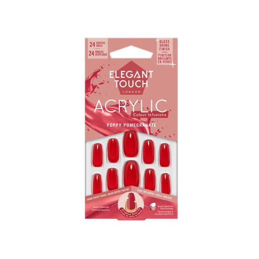 Unghie finte Acrylic Poppy Pomegrenade - Elegant Touch - 1