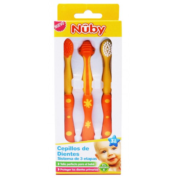 Set 3 Spazzolini da denti per bambini - Nuby - 1