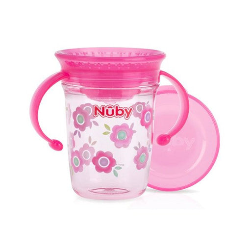 Tazza magica con manici 360º 6m+ - Nuby: Rosa - 1