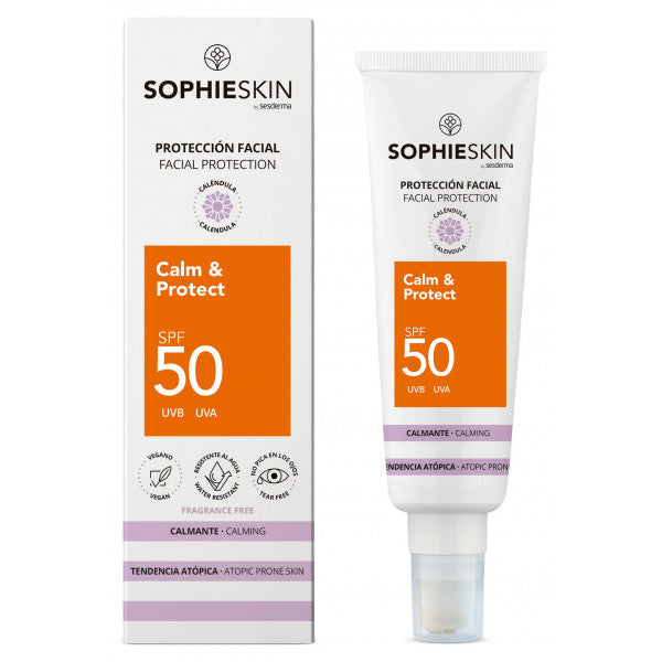 Crema Solare Viso Calmante per Pelle Atopica Spf 50 - Sophieskin - 1