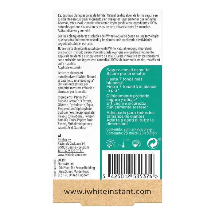 Strisce sbiancanti dentali naturali - Iwhite - 4