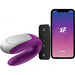 Doppio vibratore divertente per coppie - Satisfyer : Morado - 2