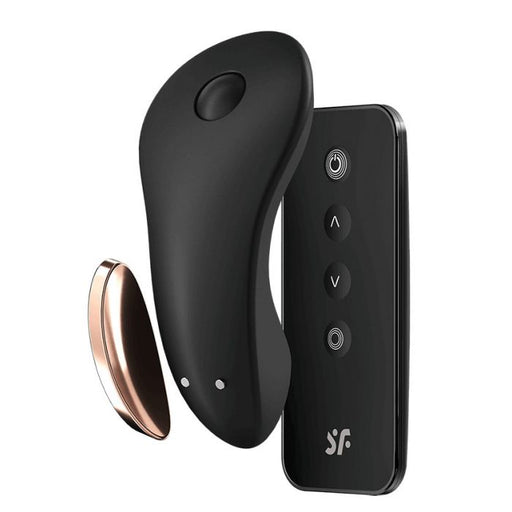 Piccolo Segreto Tanga Vibratore: Nero - Satisfyer - 1